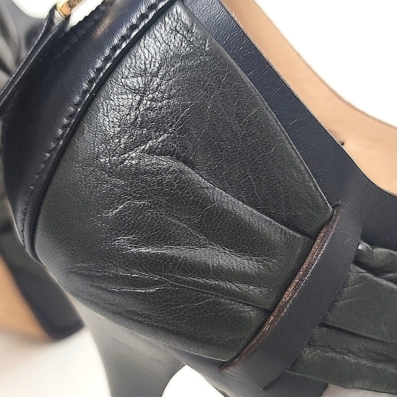 Fendi Zucca FF Logo OLIVE GREEN/BLACK Lambskin Leather Platform Bootie Sz EU 39 - Picture 6 of 12